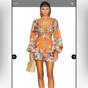 REVOLVE Orange Floral Mini Dress